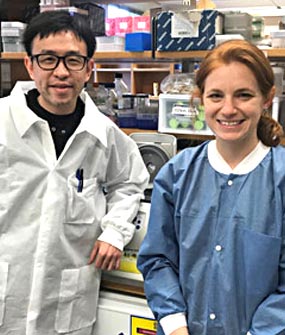 2017 Hartwell Fellow Sydney M. Shaffer, MD, Ph.D and mentor Junwei Shi, Ph.D., University of Pennsylvania