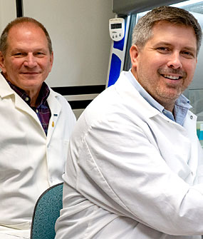 2021 Hartwell Fellow William B. Hannah, MD and mentor Mitchell Drumm, Ph.D., Case Western Reserve University