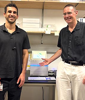2024 Hartwell Fellow Samuel Degregori, Ph.D. (L) and mentor Rob Knight, Ph.D, UC San Diego