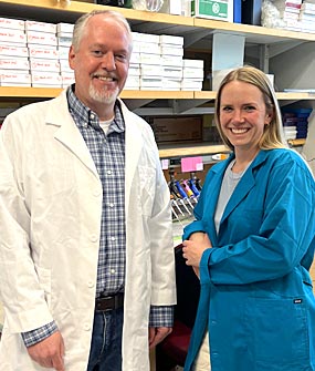 2024 Hartwell Fellow Eliana Gill, Ph.D. and mentor Craig Hodges, Ph.D, Case Western Reserve University