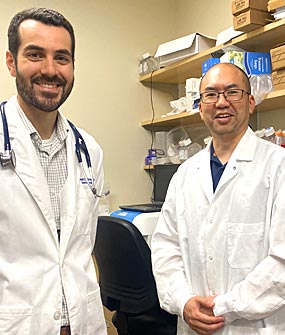 2024 Hartwell Fellow Michael Kiritsy, Ph.D. (L) and mentor Dennis Ko, MD, Ph.D, Duke University