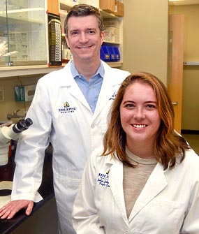 2025 Hartwell Fellow Julia Johansson, Ph.D. and mentor Jefferson Doyle, MD, Ph.D., Johns Hopkins University